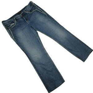 Silver Jeans Women's Size - 18 Medium Wash Aiko Mid Straight Blue Jeans L-32